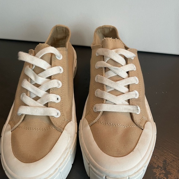 Mad Love Tan Canvas Sneakers size 9 - Picture 4 of 9